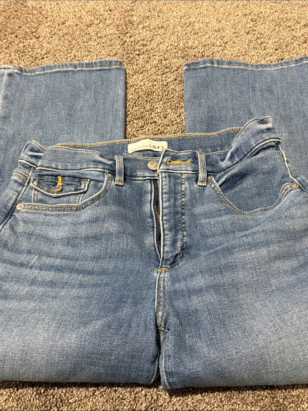LOFT Light Blue high waisted wide Leg Jeans 28P